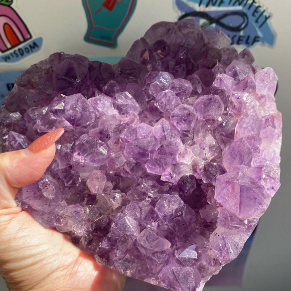 HUGE!!! XL Amethyst Heart Cluster! Weighs 4lbs! Ethically mined in Brazil. - Picture 2 of 5